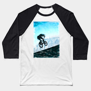 Minimal BMX Silhouette. For BMX lovers. Baseball T-Shirt